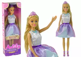 Lean Toys Lėlė Anlily princesė violetine suknele