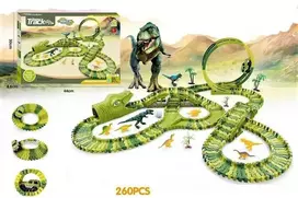 Malplay Žaislinė didelė automobilių trasa Dinozaurų parkas, 260 el.