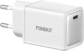 FoneKit GaN PD 45W -verkkovirtalaturi, USB-C, valkoinen