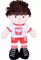 Jokomisiada Rag doll LENKIJOS futbolininkas Nr. 9 - futbolo kamuolys Minkšta medžiaga ZA5477