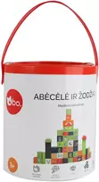 bo. Medinės kaladėlės „Abėcėlė ir žodžiai“ (lietuvių kalba)