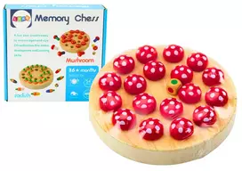 Dėlionė Lean Toys Medinis atminties žaidimas su grybukais šeimai