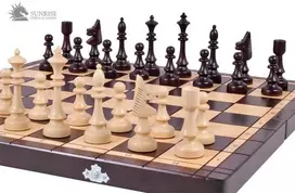 Provechess Šachmatai Club 480x240x30mm, karalius 100mm