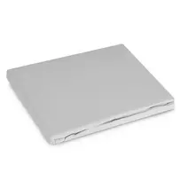 Paklodė su guma 220x200 Basic pilka šviesi vienspalvė ant čiužinio 30 cm Eurofirany