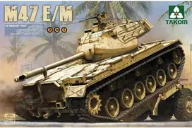 Takom JAV vidutinis tankas M47 Patton E/M 2 viename 1/35 plastikinis rinkinys