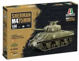 Italeri Sherman M4 75mm 1/56 plastikinis surenkamas tanko modelis