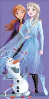 Disney Ledo šalis violetinis vonios rankšluostis, paplūdimio rankšluostis 70x140 cm