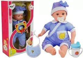 Lėlė kūdikis Baby Kid 45 cm, mėlyna