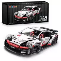 RC Lenktyninis automobilis konstruktorius SPORT CAR 1:14, 1266 det. valdomas nuotolinio valdymo pultu.