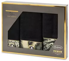 Rankšluostis Eurofirany Medvilninių vonios rankšluosčių rinkinys, 3 dalys, 500g/m², dekoratyviniai elementai, elegantiška dėžutė, namams ir dovanai, minkšti rankšluosčiai