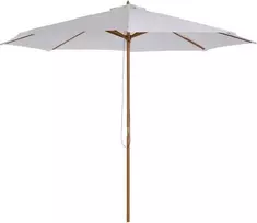 Outsunny Medinis sodo skėtis 300 cm - kreminis