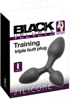 Juodas Velvets Triple Butt Plug