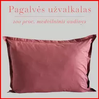Medvilnės pagalvės užvalkalas - 70x70 cm. su užtrauktuku