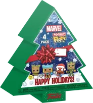 FUNKO POP! Vinilinių figūrėlių rinkinys: Marvel: Happy Holidays, ~4 cm (4 vnt.)