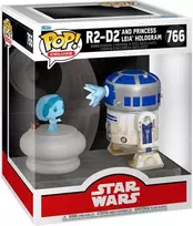 FUNKO POP! Vinilinė figūrėlė: Žvaigždžių karai - R2-D2 and Princess Leia Hologram, 9 cm