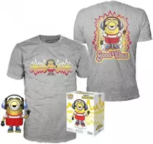 Funko Set figure POP & Tee Minions Roller Skating Stuart Metallic Exclusive