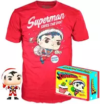 Funko Set figure POP & Tee Back DC Comics Superman Exclusive Flocked