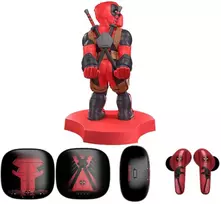 Exquisite Gaming Marvel Deadpool Wireless Headphones & mini cable guy