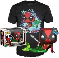 Funko Set figure POP & Tee Marvel Deadpool Mermaid Exclusive L