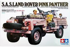 Tamiya SAS Land Rover Rožinė Panther 1/35 plastikinis modelis