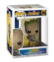 FUNKO POP! Vinilinė figūrėlė: Marvel: Avengers Infinity War - Groot with Gun, 9 cm