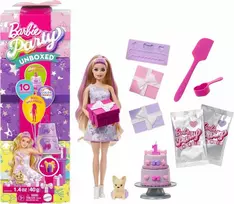 Mattel BARBIE PARTY UNBOXED REVEAL siurprizų rinkinys - šviesiaplaukė lėlė (JFG70)