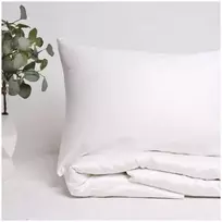 Fejos Namai PREMIUM satino patalynės komplektas COCONUT Baltas Pagalvės matmenys - 50x70 cm, Antklodės matmenys - 200x220 cm