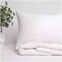 Fejos Namai PREMIUM satino vaikiškas patalynės komplektas COCONUT Baltas Pagalvės matmenys - 40x60 cm, Antklodės matmenys - 100x140 cm