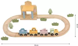 Viga Toys Medinis traukinio rinkinys VIGA PolarB 30 dalių