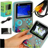 Ikonka Nešiojama mini retro žaidimų konsolė, pilka