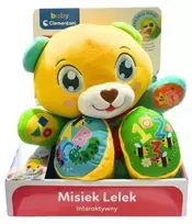 Clementoni Interaktyvus minkštas kalbantis meškiukas su raidėmis ir skaičiais, vaikams nuo 6 mėn., spalvotas