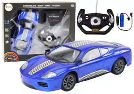 Lean Toys Mėlynas nuotolinio valdymo automobilis 1:16 su šviesomis