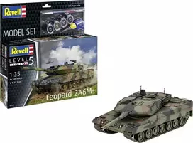 Revell Leopard 2 A6M+ tanko dovanų rinkinys 1/35 pradedantiesiems