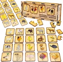 PuzzleOK Medinė dėlionė Pets Jungiančios pusės Dėlionių rinkinys