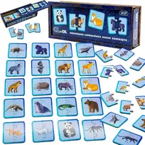 PuzzleOK Medinė dėlionė Laukiniai gyvūnai, jungiantys puses. Dėlionės rinkinys