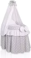 My Sweet Baby Lėlių pintinė lovelė su uždangalu – pilka