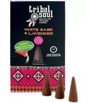 Hari Darshan Atbulinio smilkymo kūginiai smilkalai Baltas Sage Lavender, Tribal Soul, 15g
