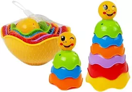 Piramidka Spalvinga piramidė vaikams Lean Toys