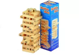 Dėlionė Lean Toys Žaidimas griūvantis bokštas Wood toys, 54 det