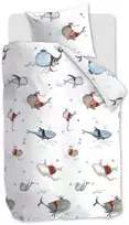Beddinghouse Vaikiškas patalynės komplektas Whaletastic Mėlyna Pagalvės matmenys - 50x70 cm, Antklodės matmenys - 140x200 cm