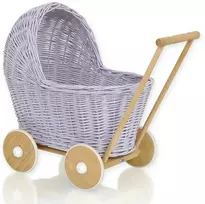 My Sweet Baby Lėlių vežimėlis pintas šviesiai violetinis Milly Mally