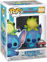 FUNKO POP! Vinilinė figūrėlė: Disney: Lilo & Stitch - Stitch with Frog, 9 cm