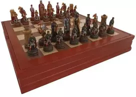 Italfama Šachmatų rinkinys CAMELOT su medine žaidimo lenta ir dėtuve