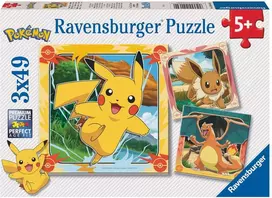 Ravensburger Dėlionė 3x49 vnt. - Pokémonai