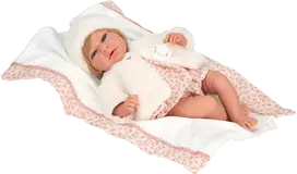 Arias kūdikio lėlė su kailinukais, 40 cm, realistinio svorio