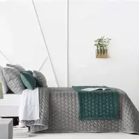 Velveto lovos užtiesalas "Naroa Gris", 250x270 cm (pilka)