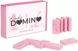 Secretplay 100 Games SecretPlay Wooden Domino Game - Couple’s Board Activity, 28 Illustrated Tiles