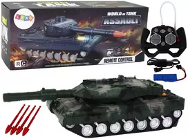 Nuotoliniu būdu valdomas tankas Lean toys, žalias