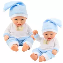 Lean Toys Lėlė su mėlyna pižama ir kepure, 24 cm