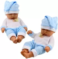 Lean Toys Lėlė kūdikis su mėlyna pižama 24 cm